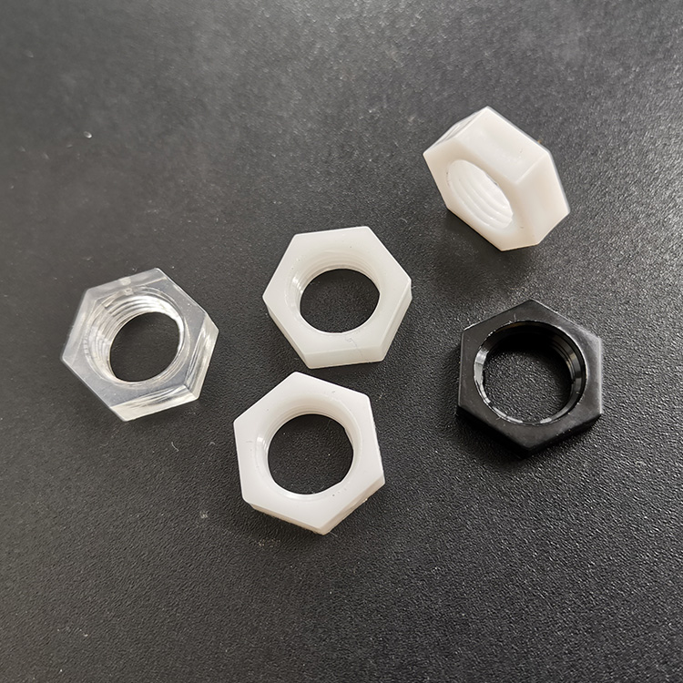 六角塑料螺母PC料多规格塑胶牙距1.0mm螺母