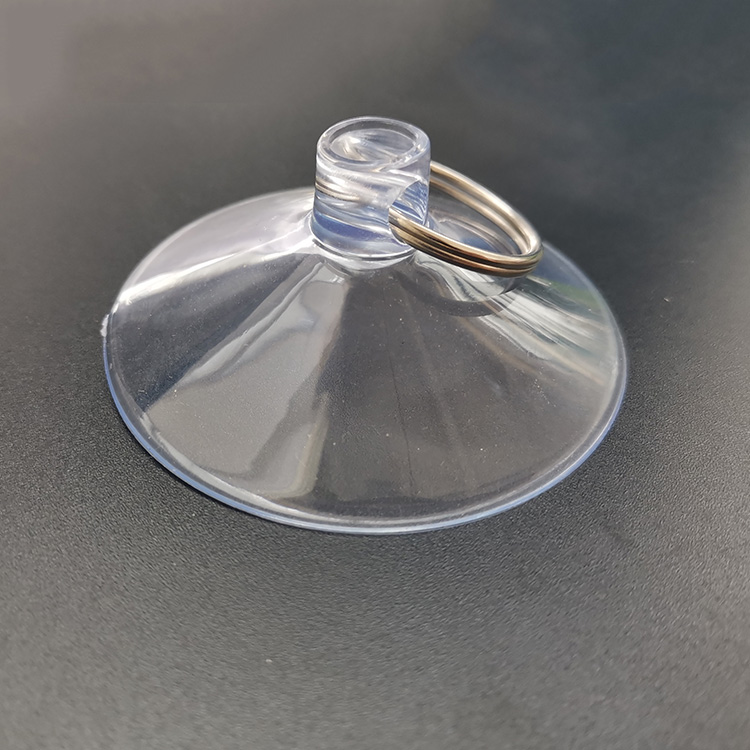 6cm穿孔吸盘PVC玻璃吸盘带铁环