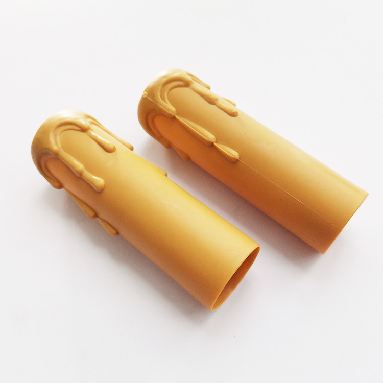 25x85mm黄色蜡烛筒 PP材料灯饰配件