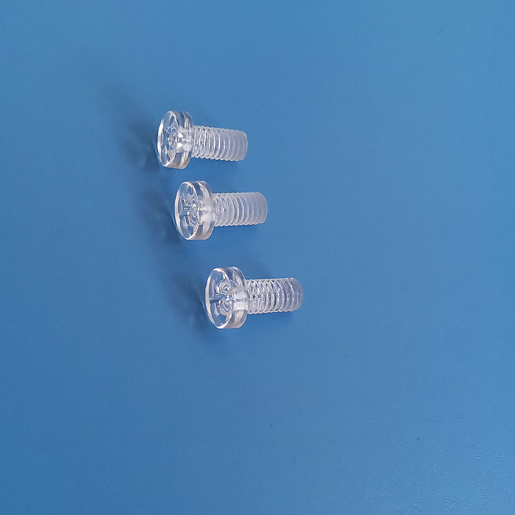 圆头十字塑料螺丝M6*12mm透明PC牙距1.0亚克力螺钉
