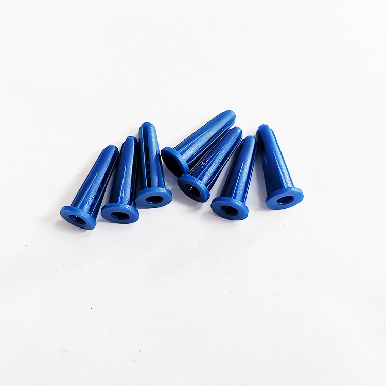 塑料膨胀墙塞蓝色067E膨胀胶塞19mm长尖锥形膨胀管