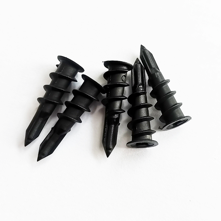 黑色10*32石膏板膨胀栓拧入式自攻膨胀管石膏板钉螺旋壁虎