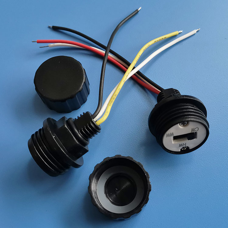 小A三档防水调色温开关（黑色）线长15CM可定制