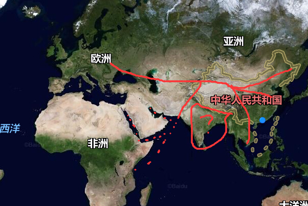 一带一路趋势地图